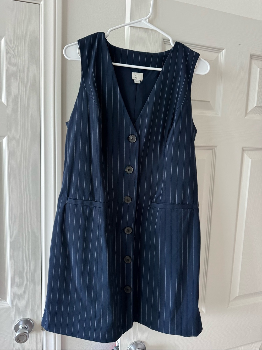 a new day Navy blue vest Dress